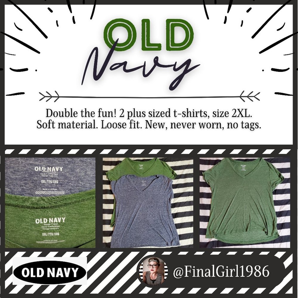 2 Old Navy Tees Green, Blue